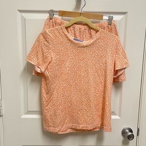 P.Jamas Orange Cheetah Pajama Set